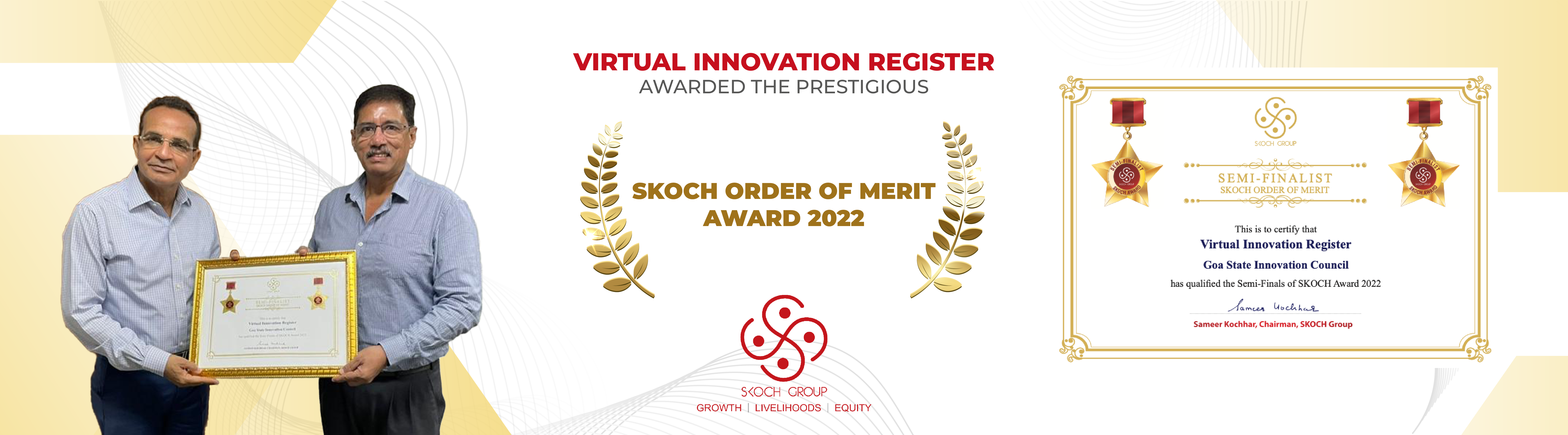 Skoch Award for VIR for 2022